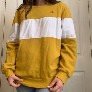 Men’s Converse yellow and white sweatshirt